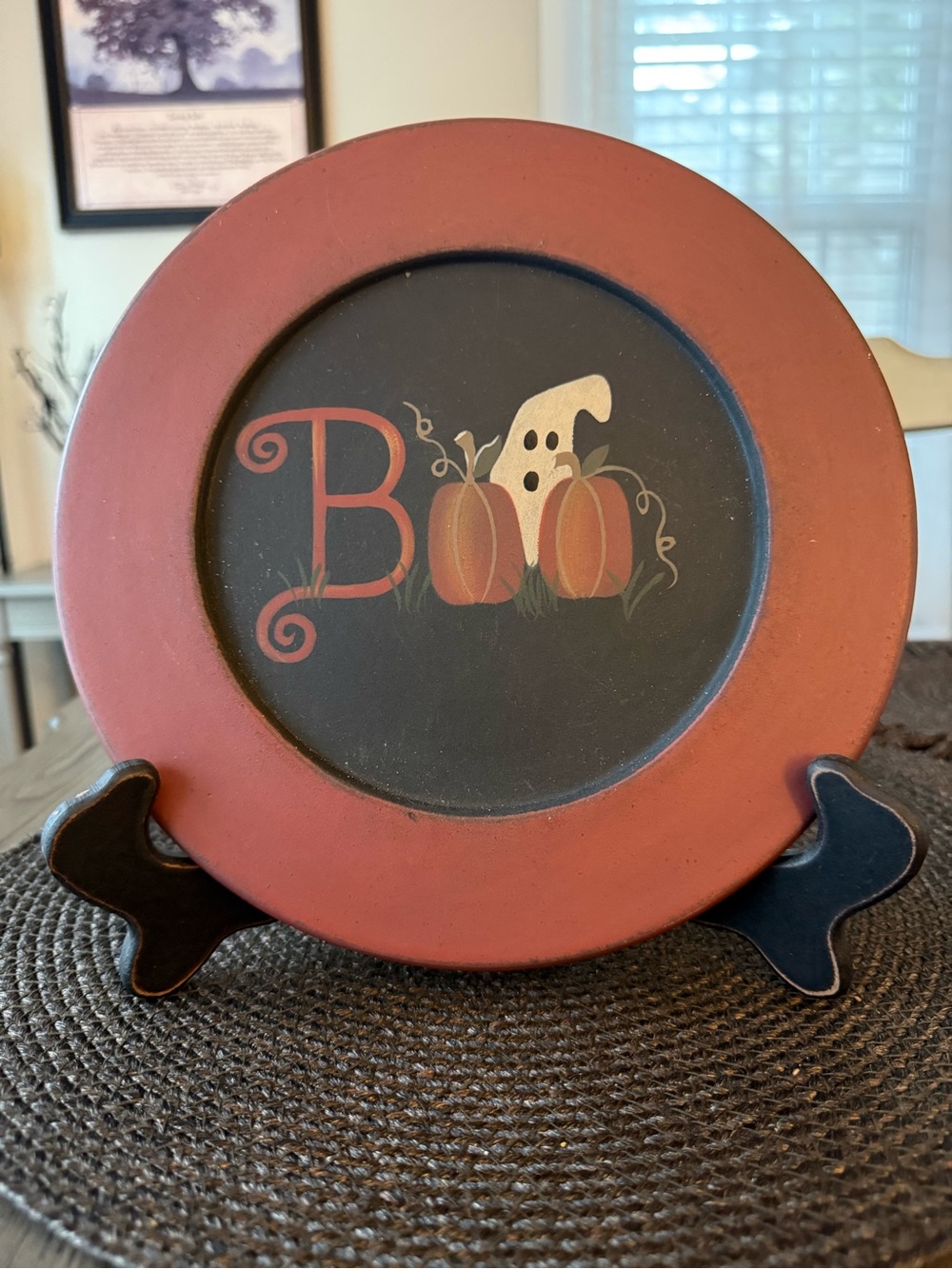 Halloween 'Boo' Decorative Plate - Home Decor and holder.